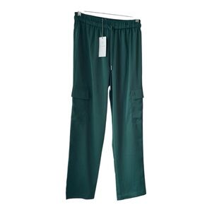 WAYF Green Silky Cargo Pant - Size Small